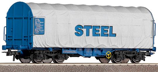 Slide Tarpaulin car "Steel Stahlwaggon"<br /><a href='images/pictures/Roco/46941.jpg' target='_blank'>Full size image</a>